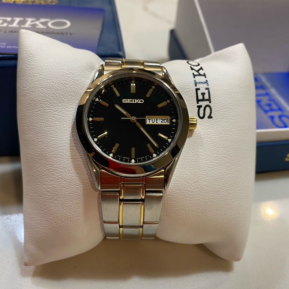 New Vintage Seiko Two Tone Men's Stainless Steel SGF578 w/ ORIGINAL BOX & PAPERS